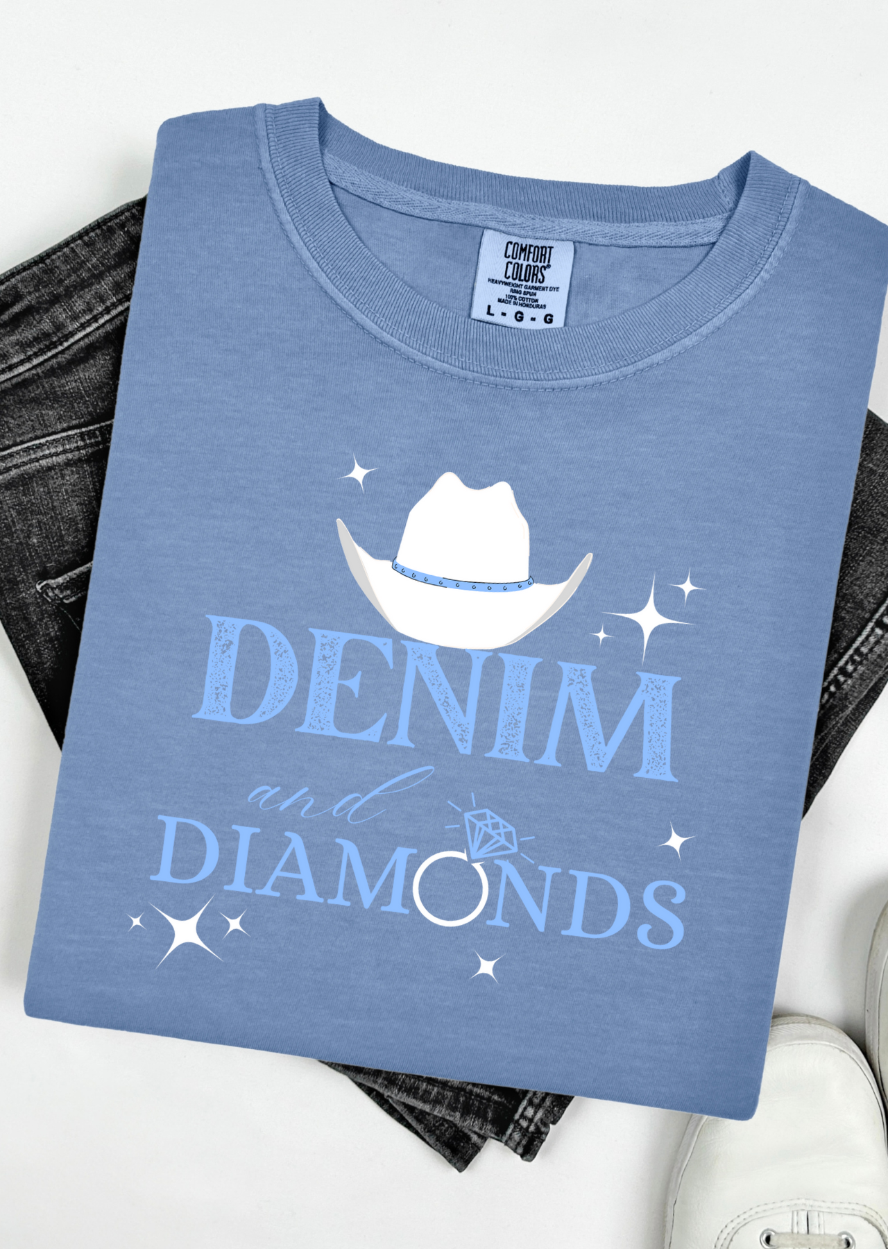 Denim & Diamonds Comfort Colors T-Shirt