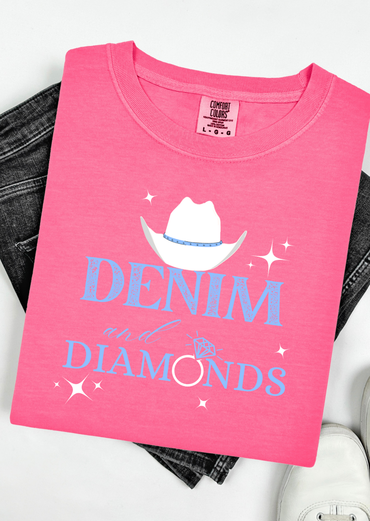 Denim & Diamonds Comfort Colors T-Shirt