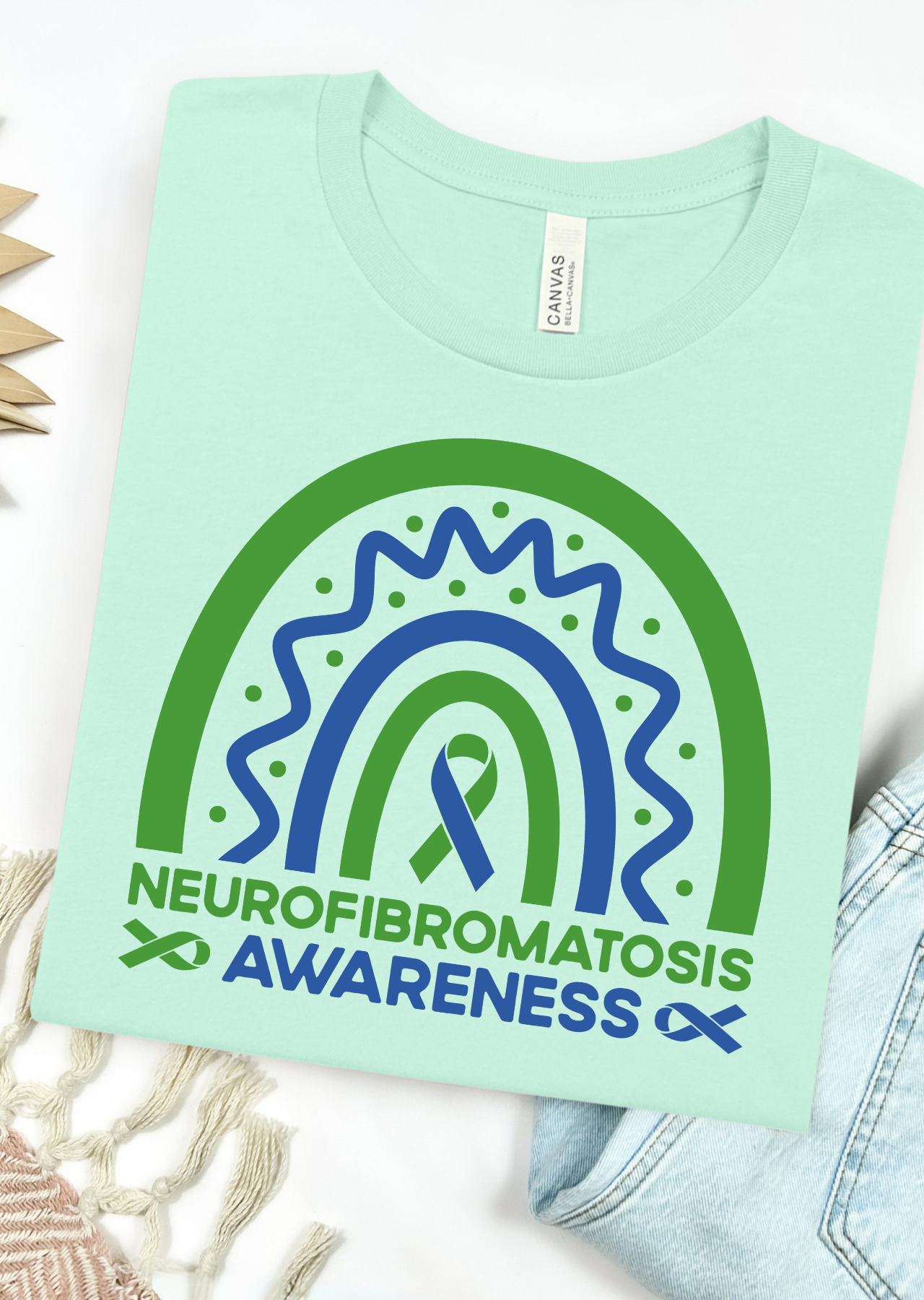 NF Awareness Rainbow Bella Canvas T-Shirt