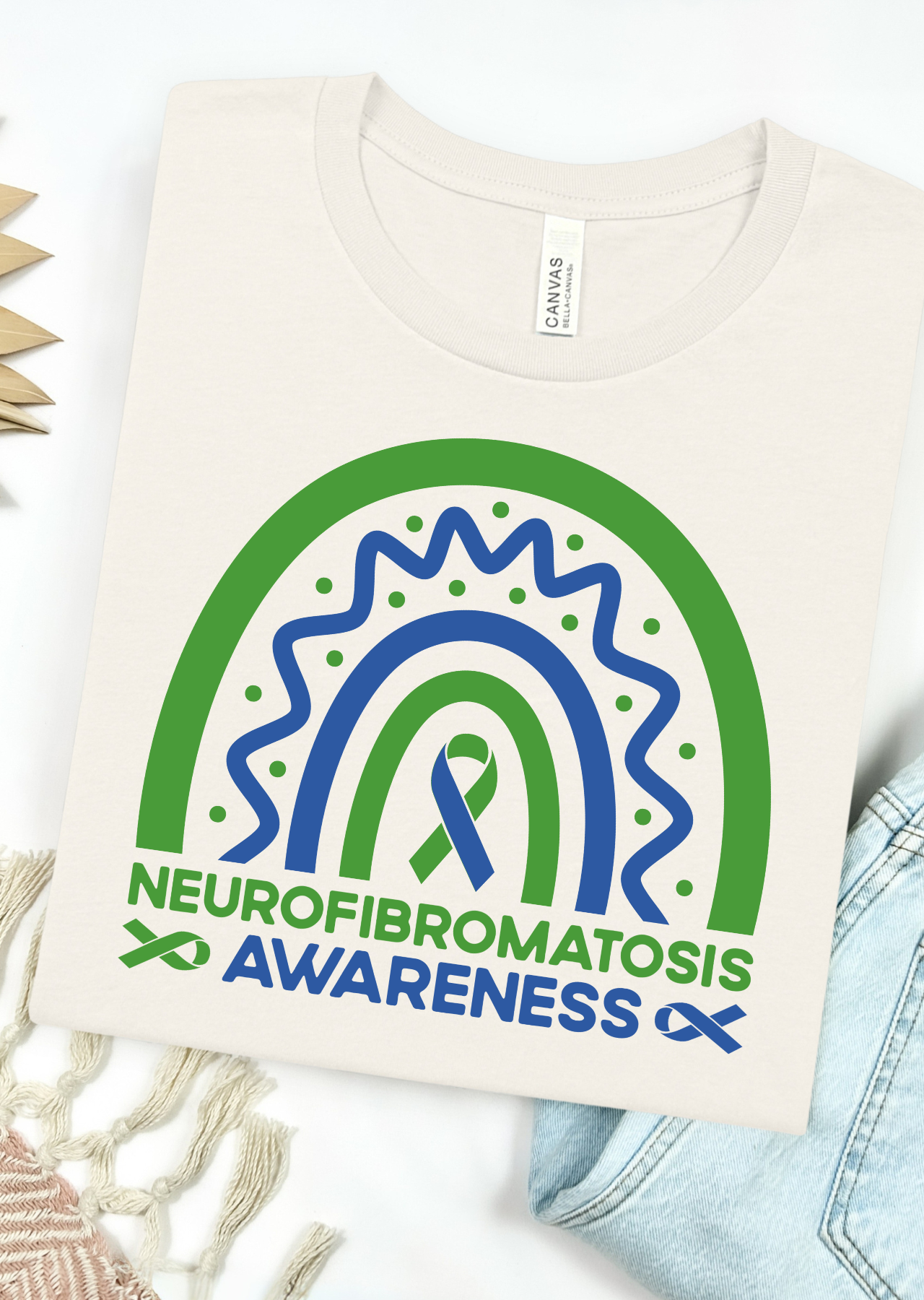 NF Awareness Rainbow Bella Canvas T-Shirt