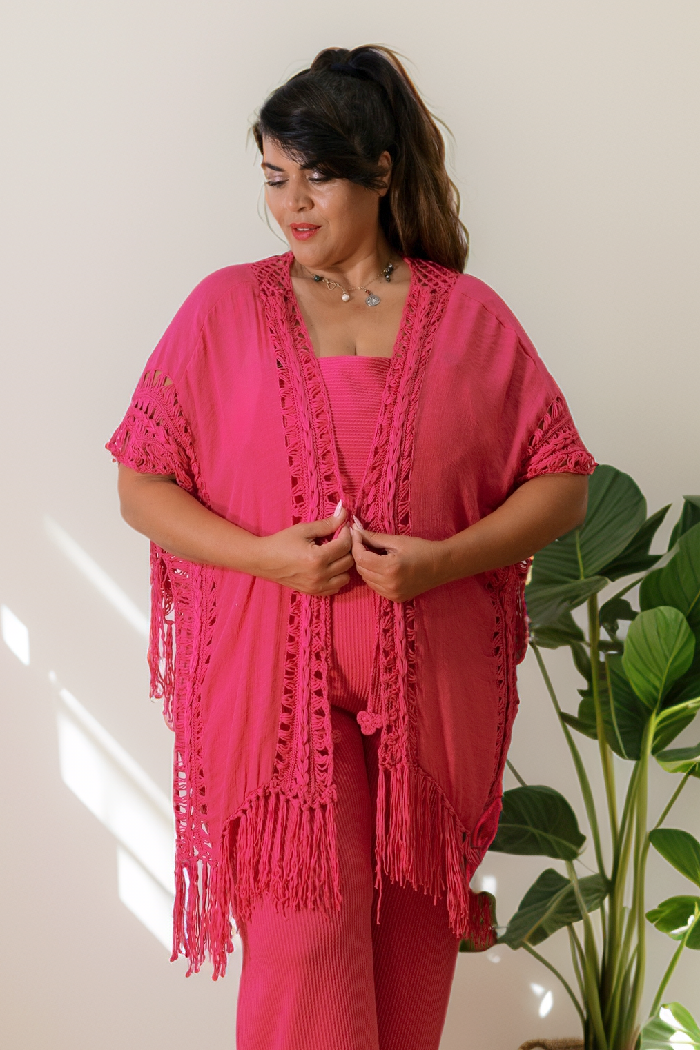 (05-21-2025) Fuchsia Flow Cardigan