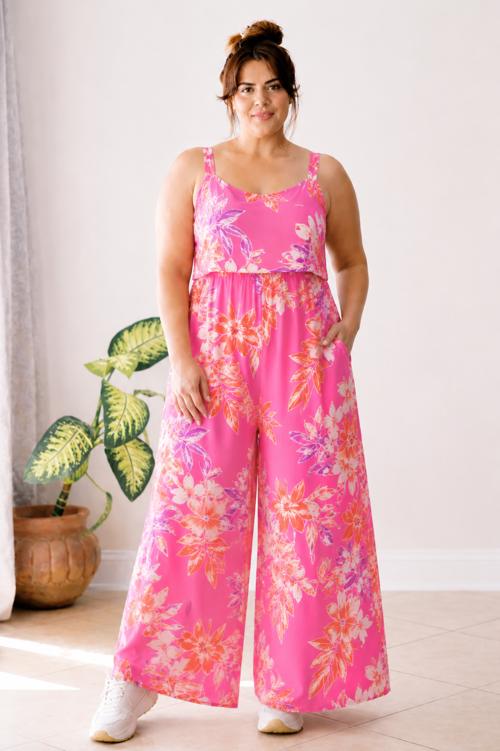 (7-15-26)Pink Paradise Jumpsuit