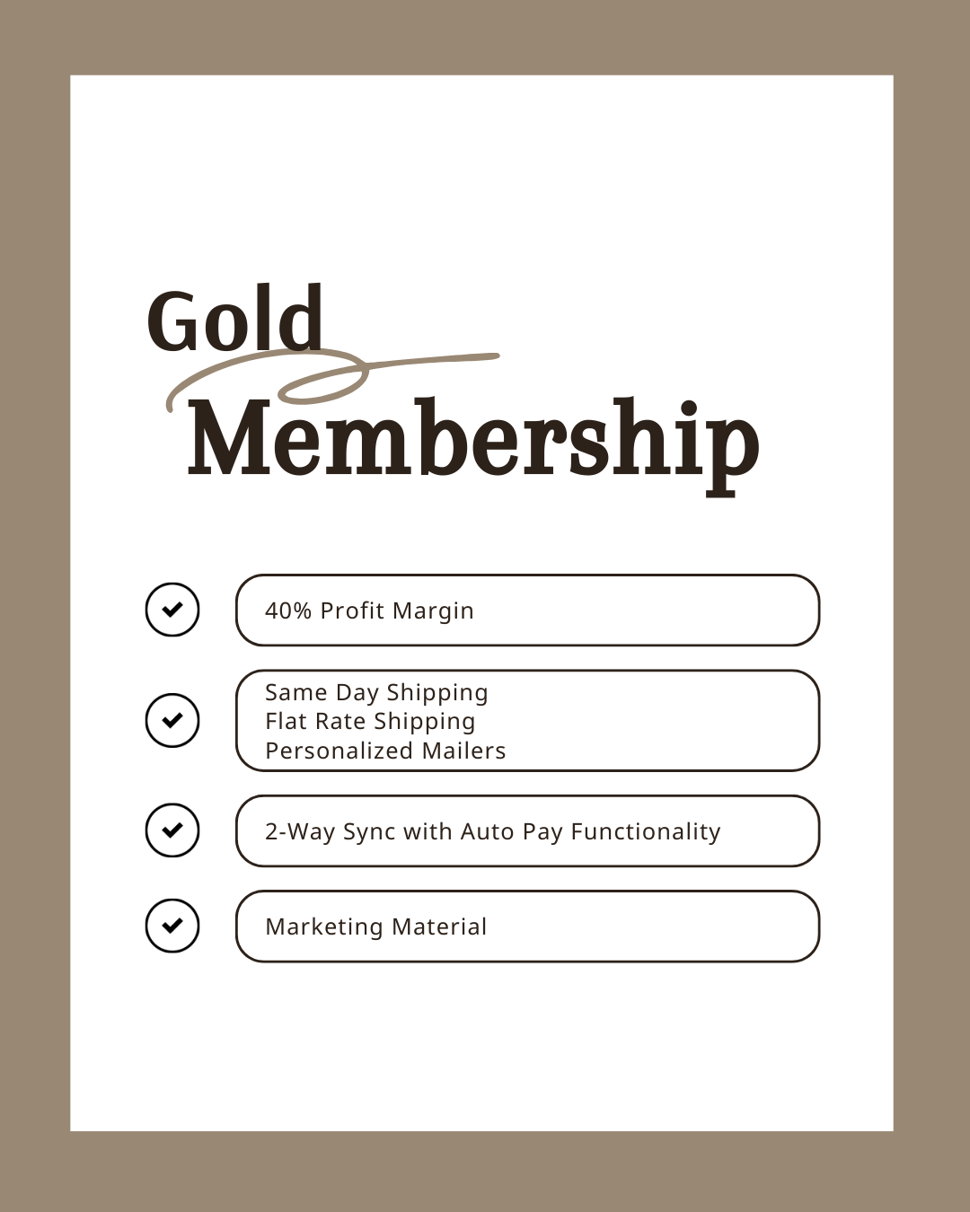 Gold Membership - Monthly
