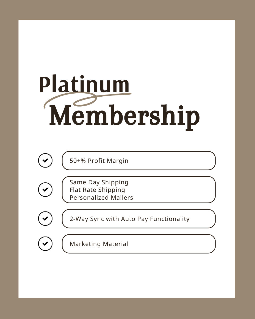 Platinum Membership - Monthly