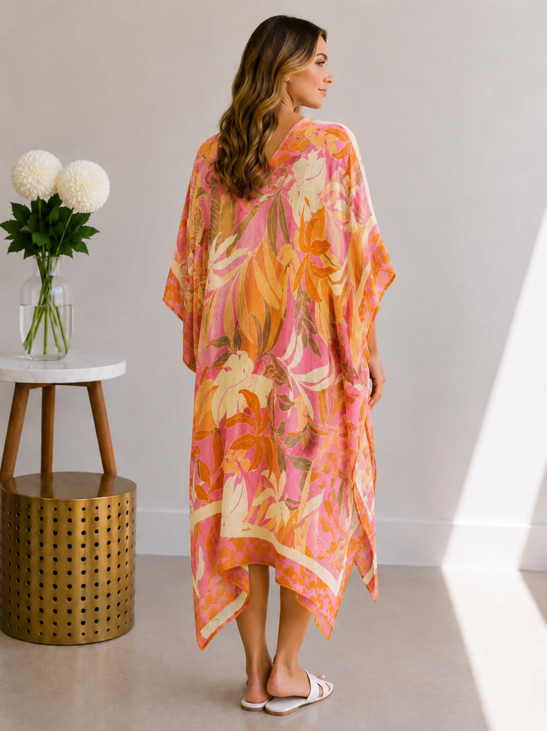 (7-1-26)Sunset Bloom Kimono