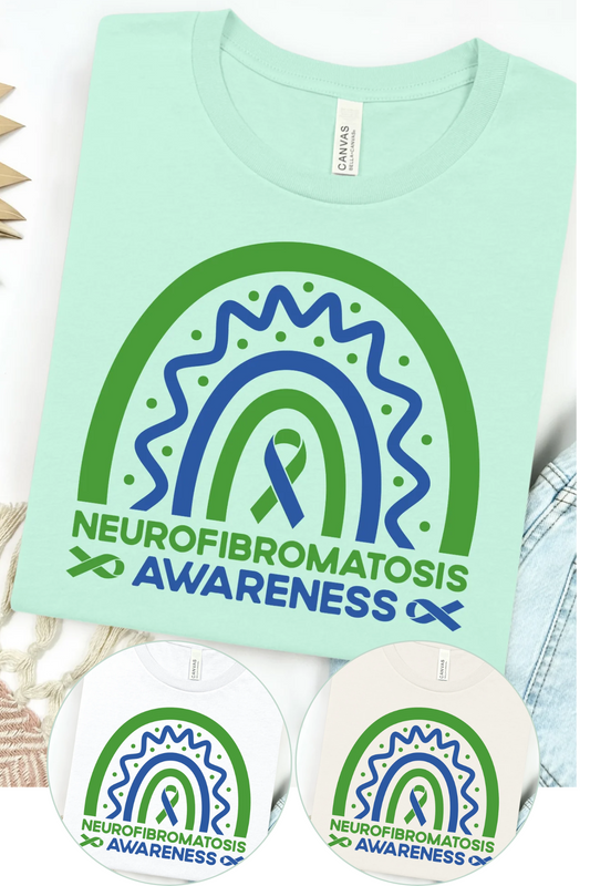 NF Awareness Rainbow Bella Canvas T-Shirt