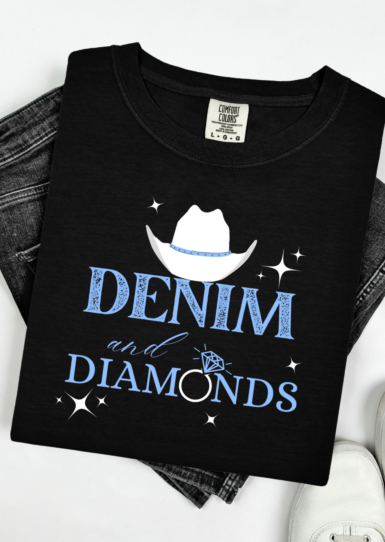Denim & Diamonds Comfort Colors T-Shirt