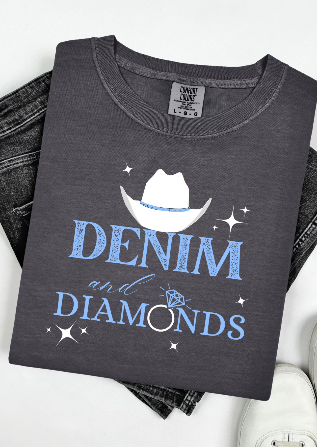 Denim & Diamonds Comfort Colors T-Shirt