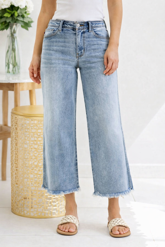 (5-27-26)Fray Edge Wide Judy Blue Ankle
