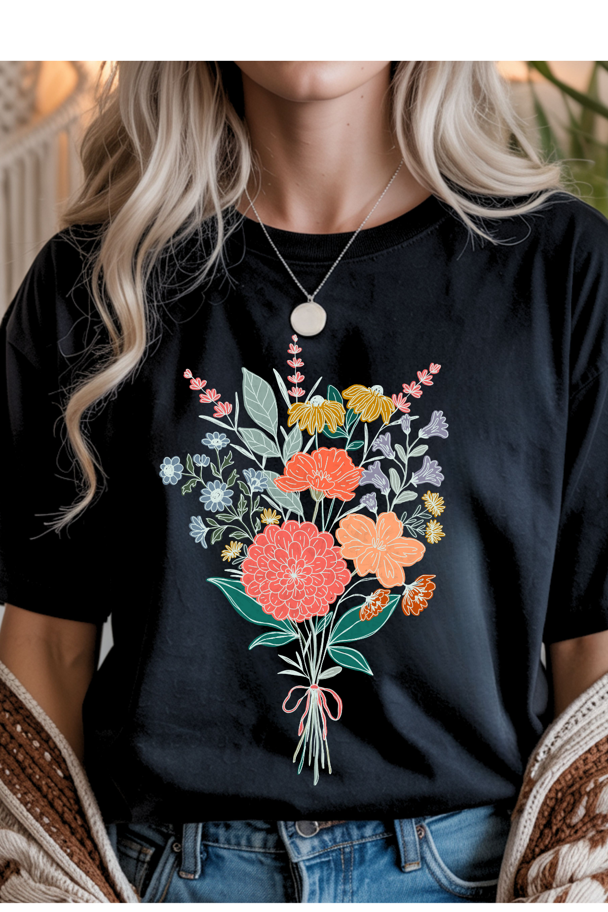 (8-3-26)Bouquet Graphic Tee