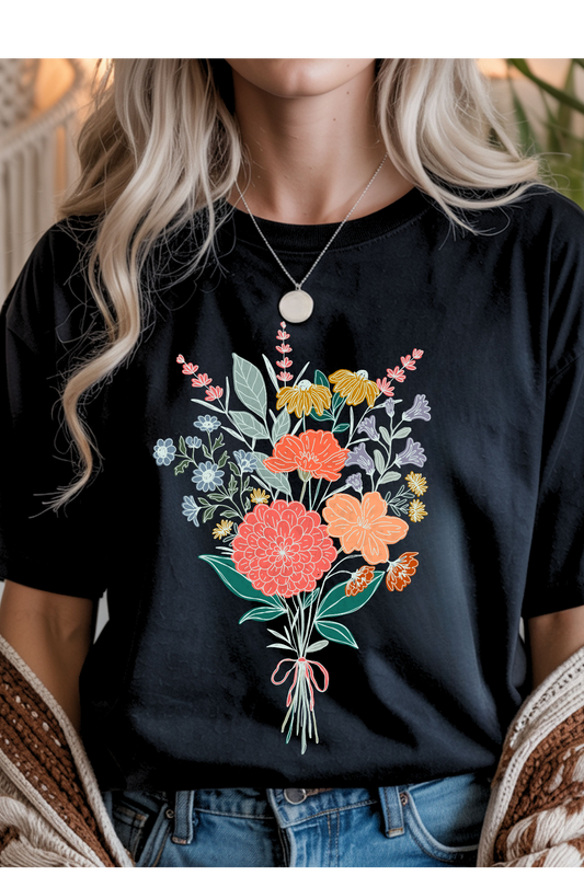 (8-3-26)Bouquet Graphic Tee