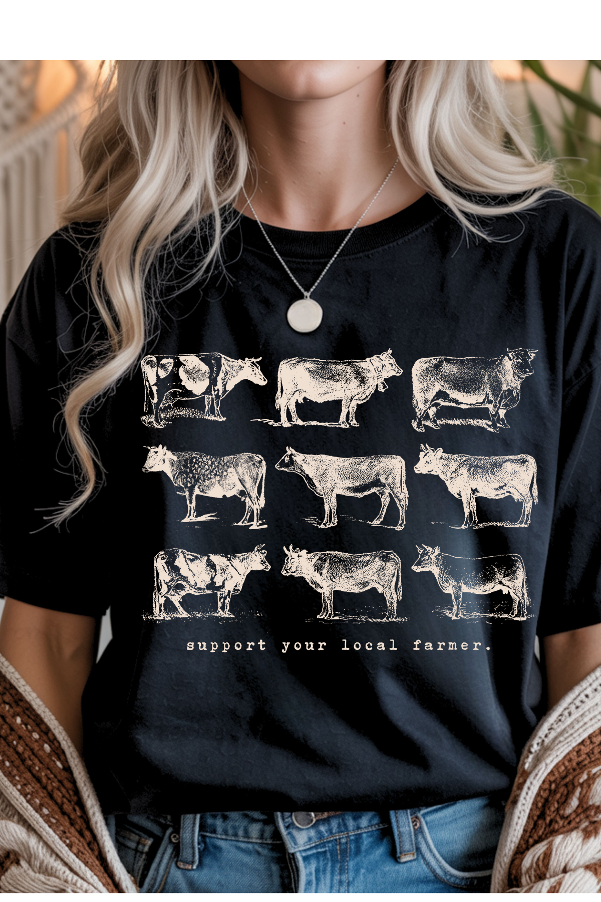 (8-10-26)Support Your Local Farmer Graphic Tee