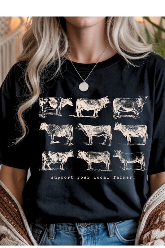 (8-10-26)Support Your Local Farmer Graphic Tee