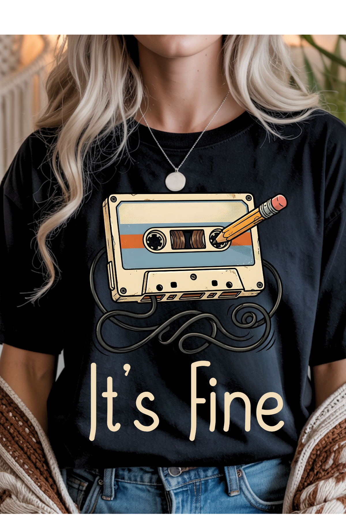 (8-10-26)It's Fine Graphic Tee