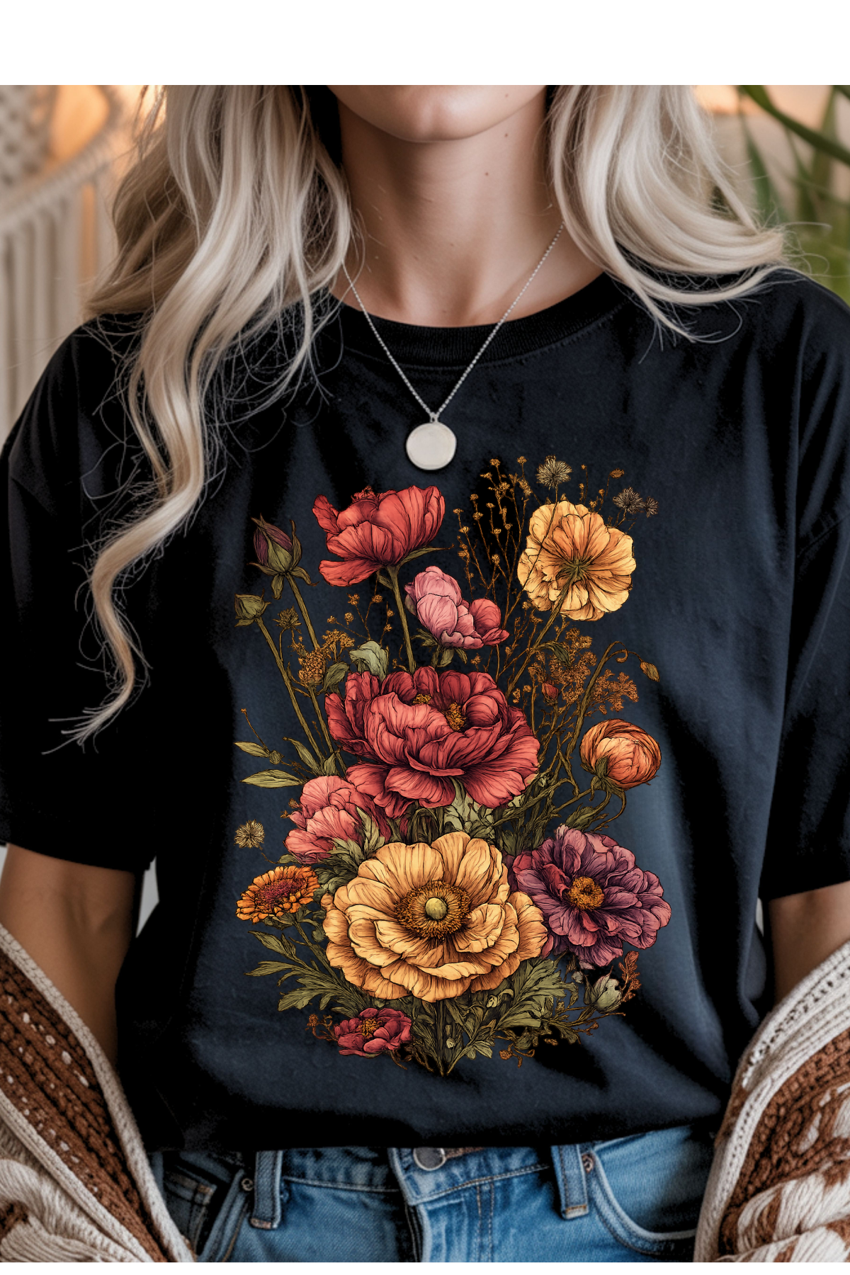 (8-10-26)Vintage Floral Graphic Tee