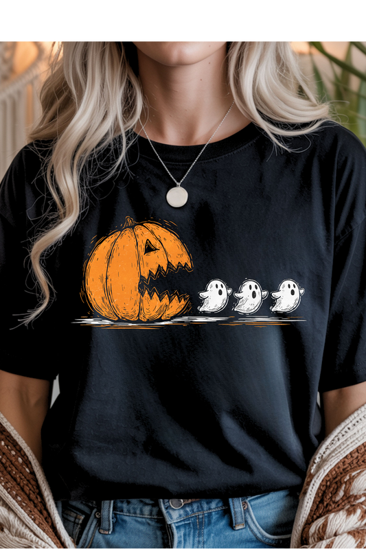 (8-17-26)Pumpkin Ghosts Graphic Tee
