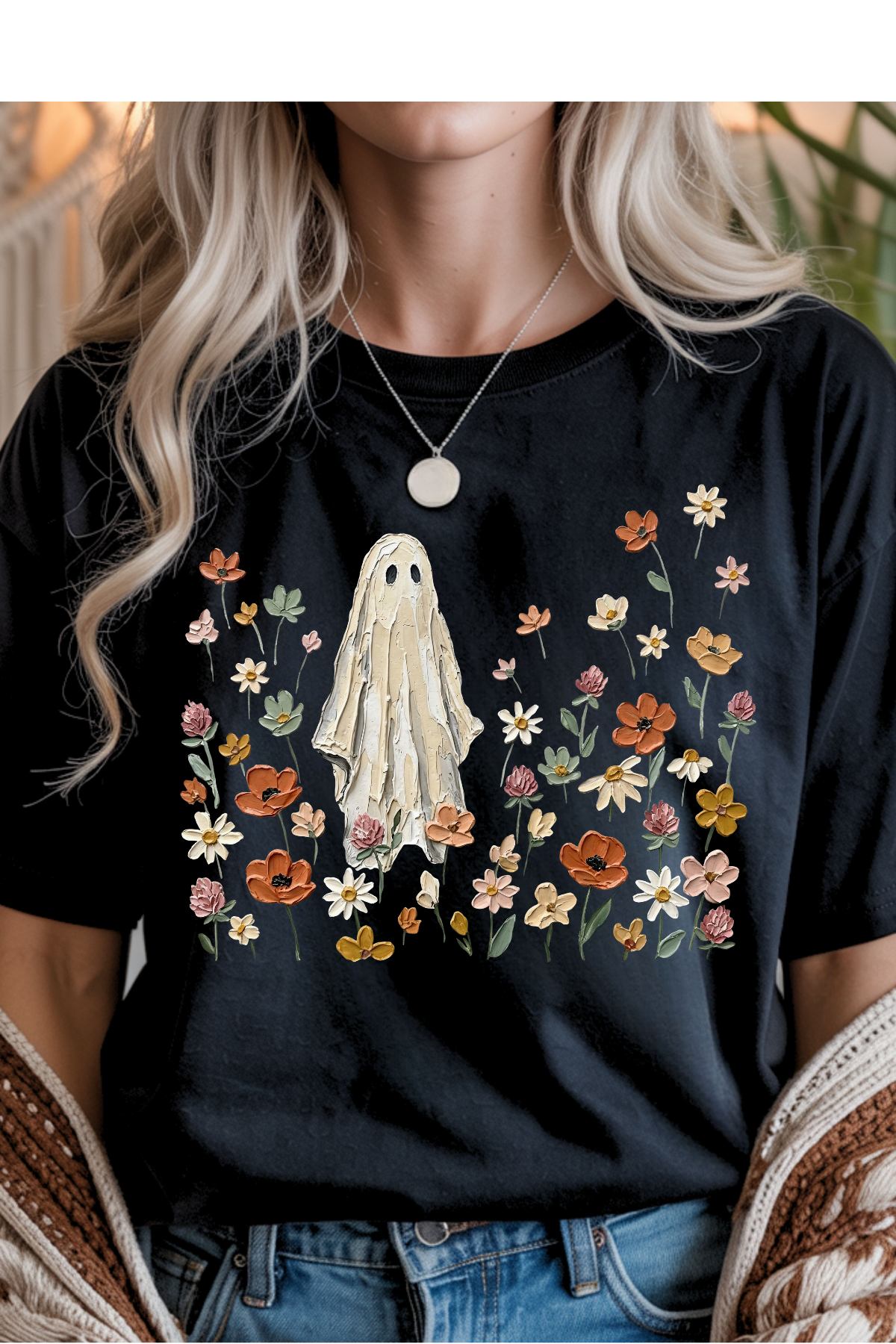 (8-17-26)Floral Ghosts Graphic Tee