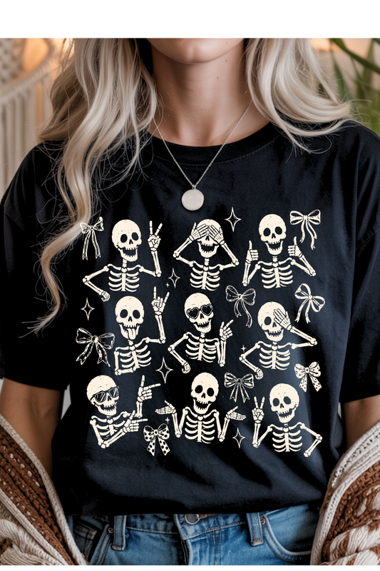 (9-14-26)Skeleton Coquette Graphic Tee