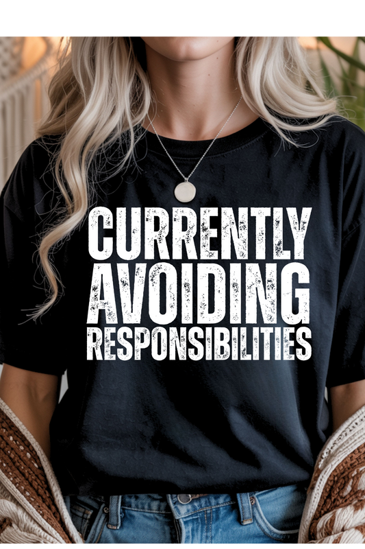 (9-28-26)Avoiding Responsibilities Graphic Tee
