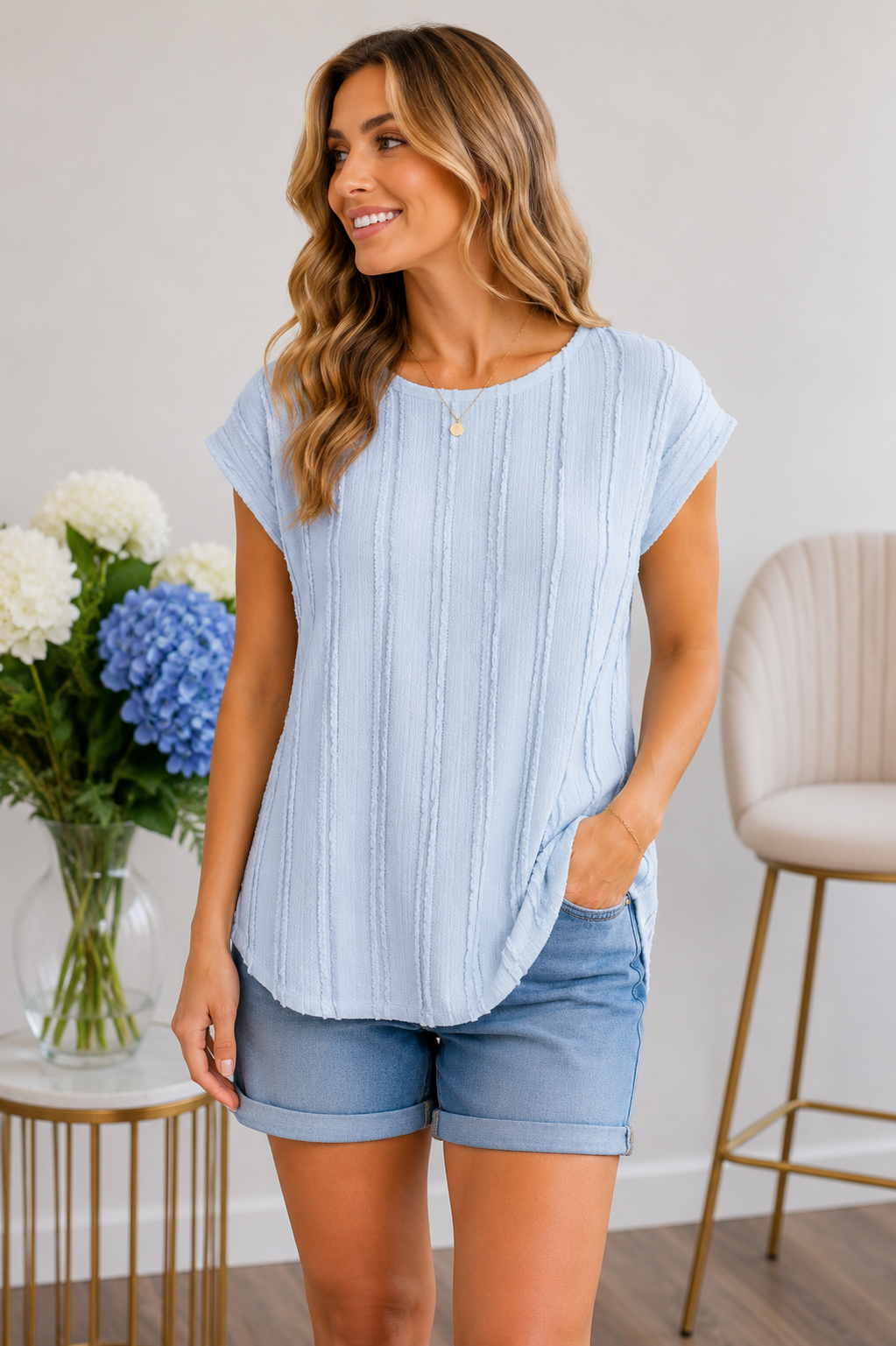 (8-26-26)Breezy Blues Top