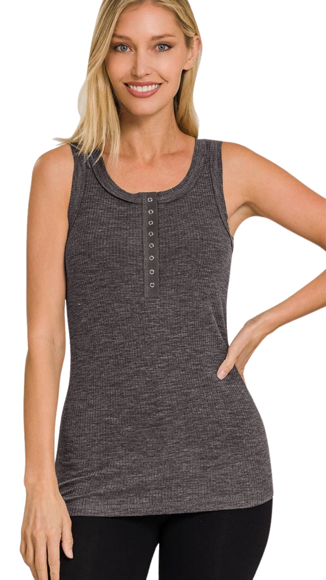Modern Melange Ribbed Tank