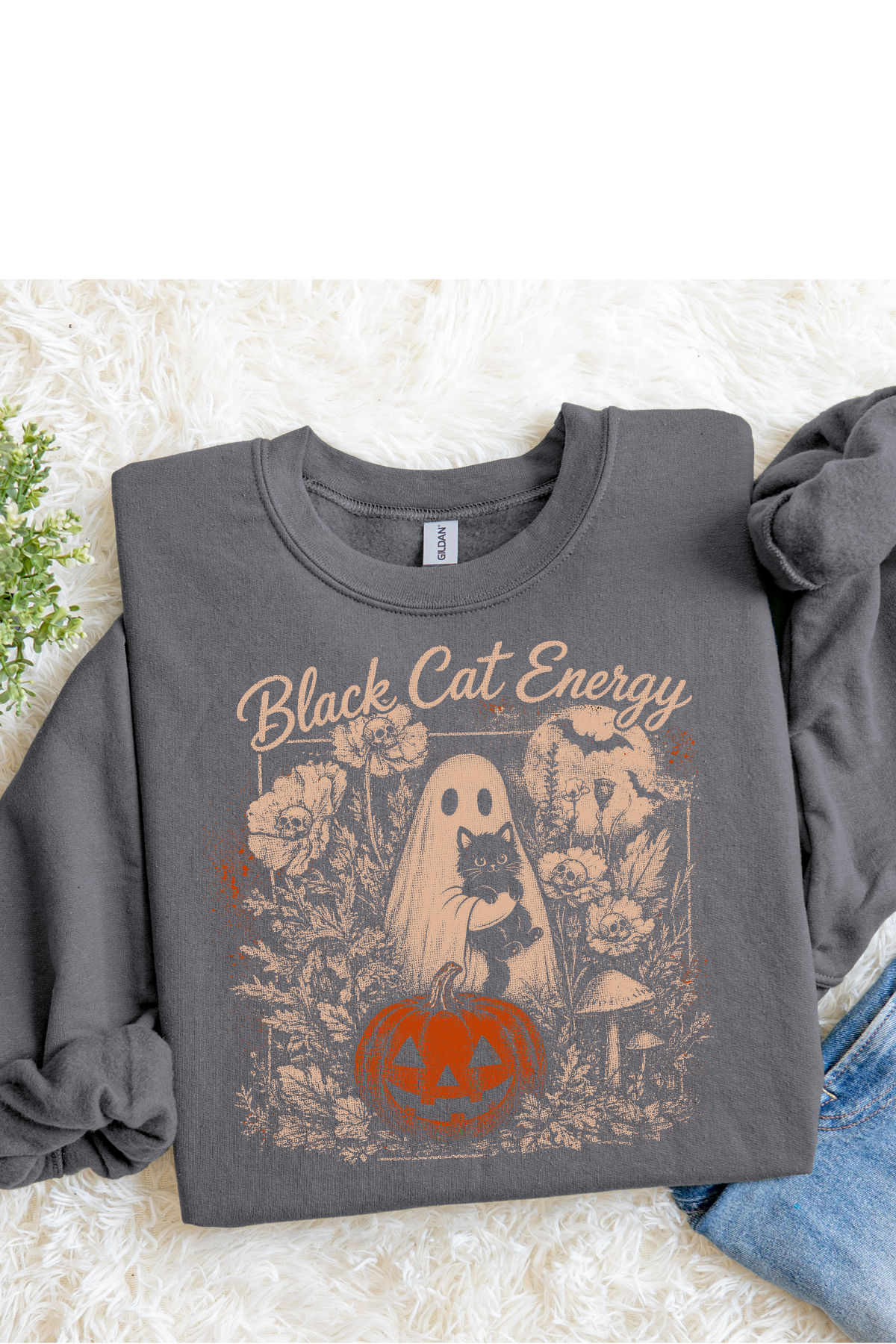 (9-14-26)Black Cat Energy Graphic Tee