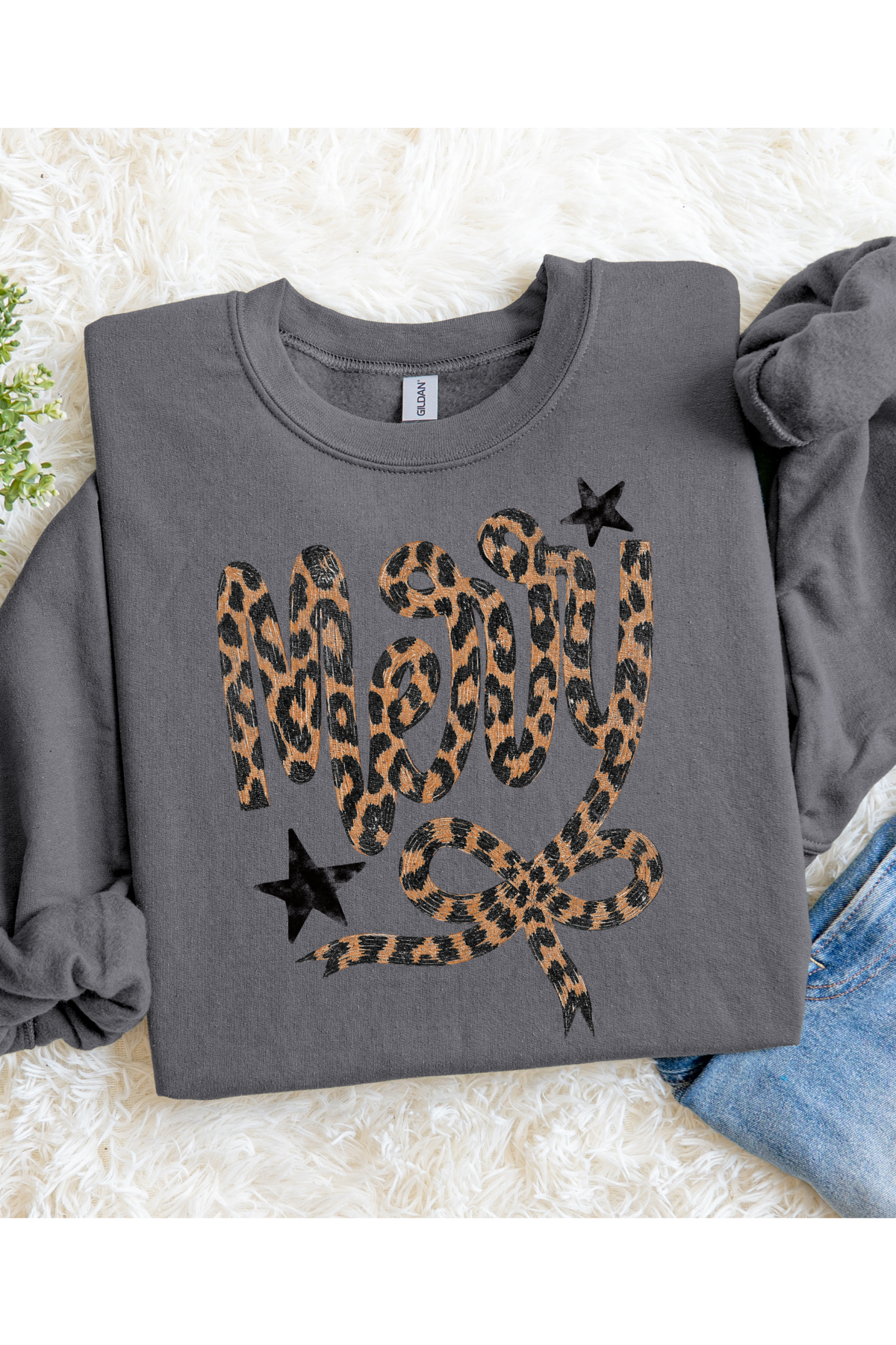 (11-2-26)Leopard Merry Graphic Tee