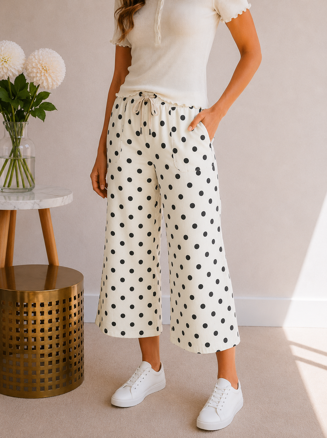 (5-27-26)Chic Moment Polka Dot Pants