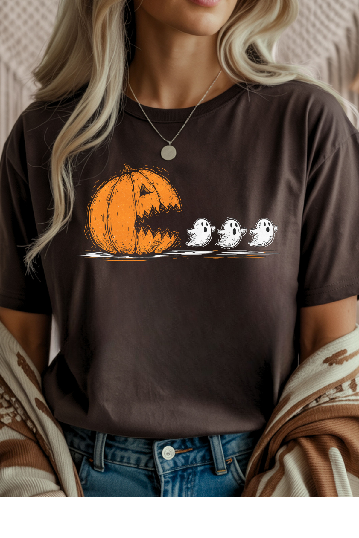 (8-17-26)Pumpkin Ghosts Graphic Tee
