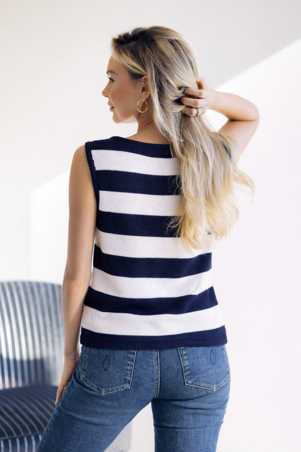 (3-25-26) Coastal Stripes Vest