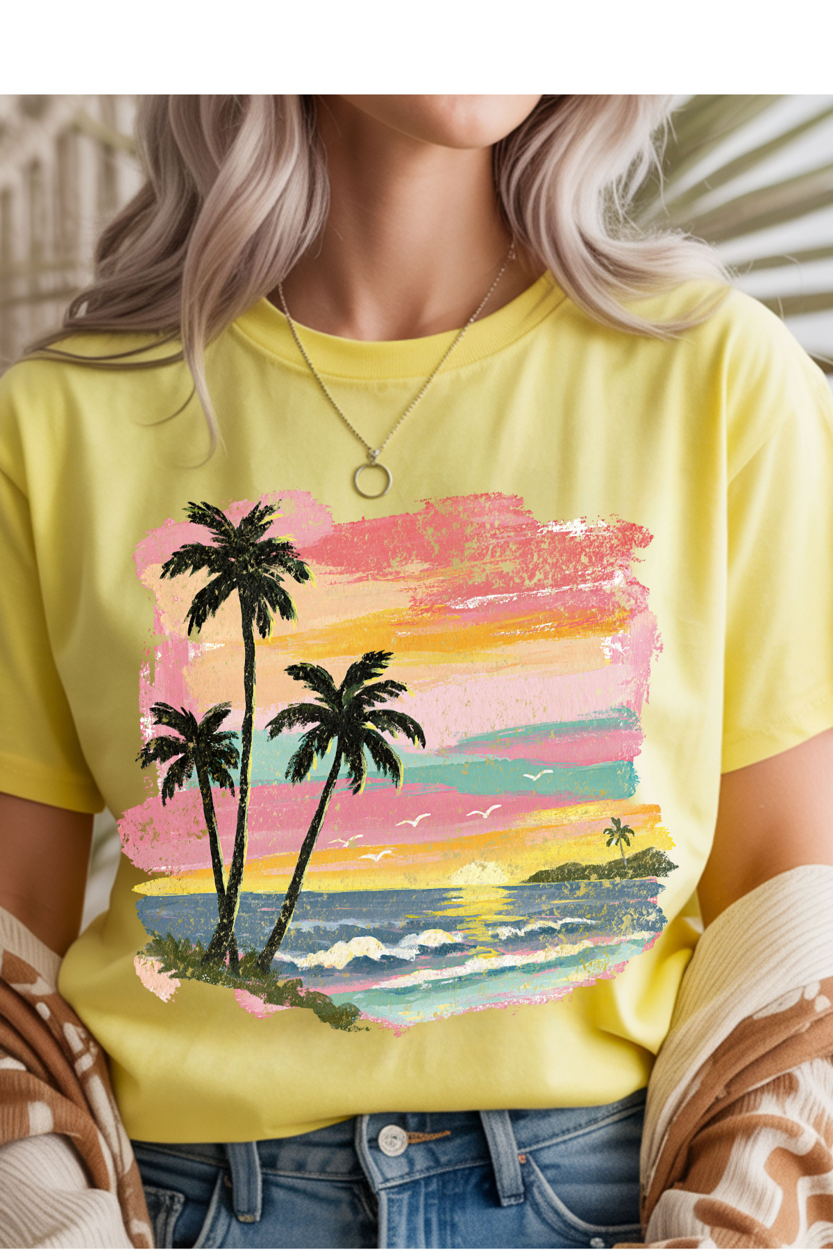 (8-17-26)Tropical Sunset Graphic Tee