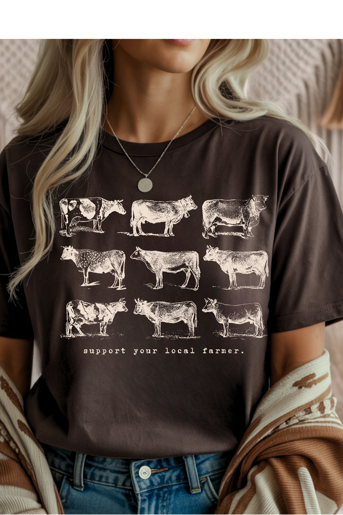 (8-10-26)Support Your Local Farmer Graphic Tee