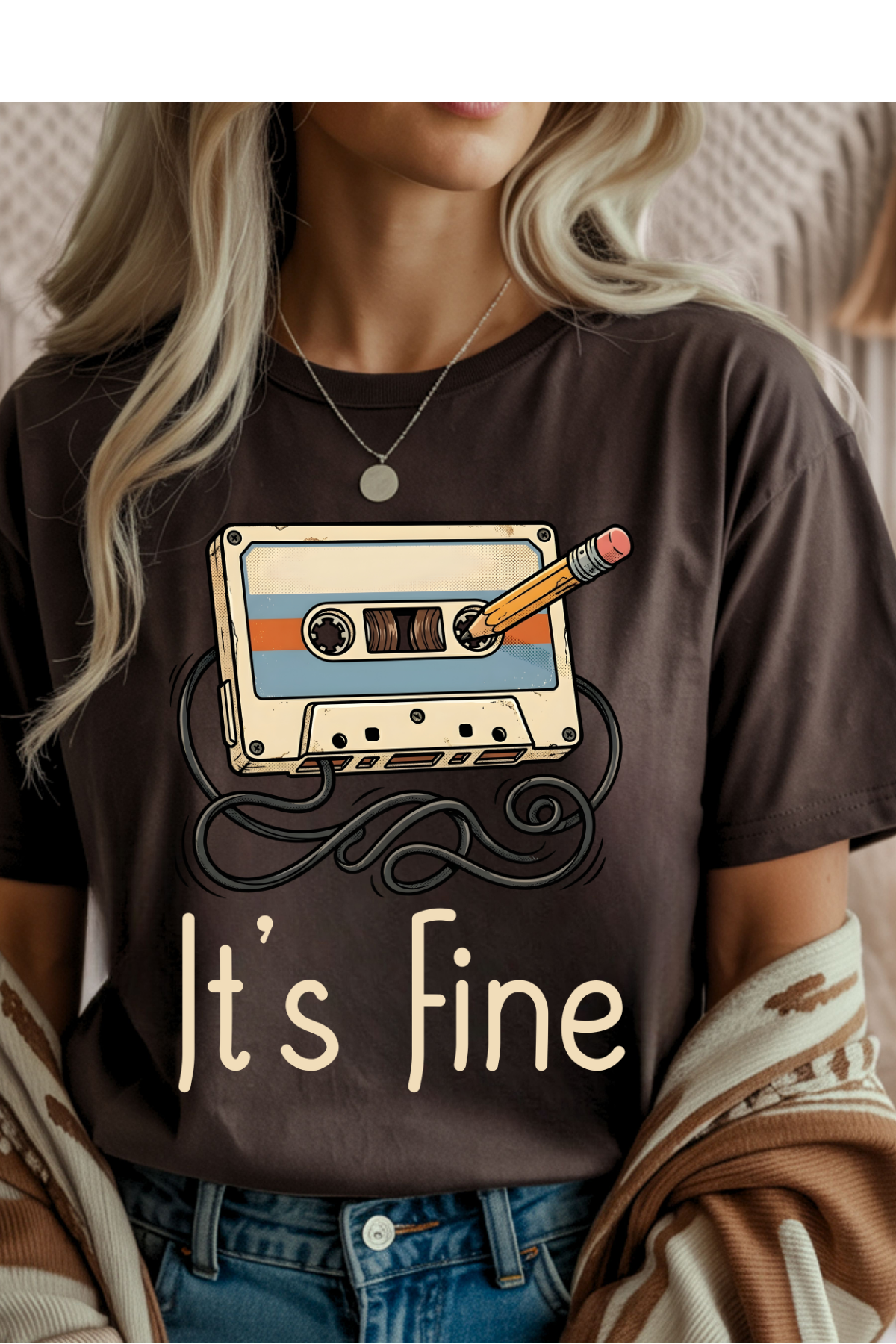(8-10-26)It's Fine Graphic Tee