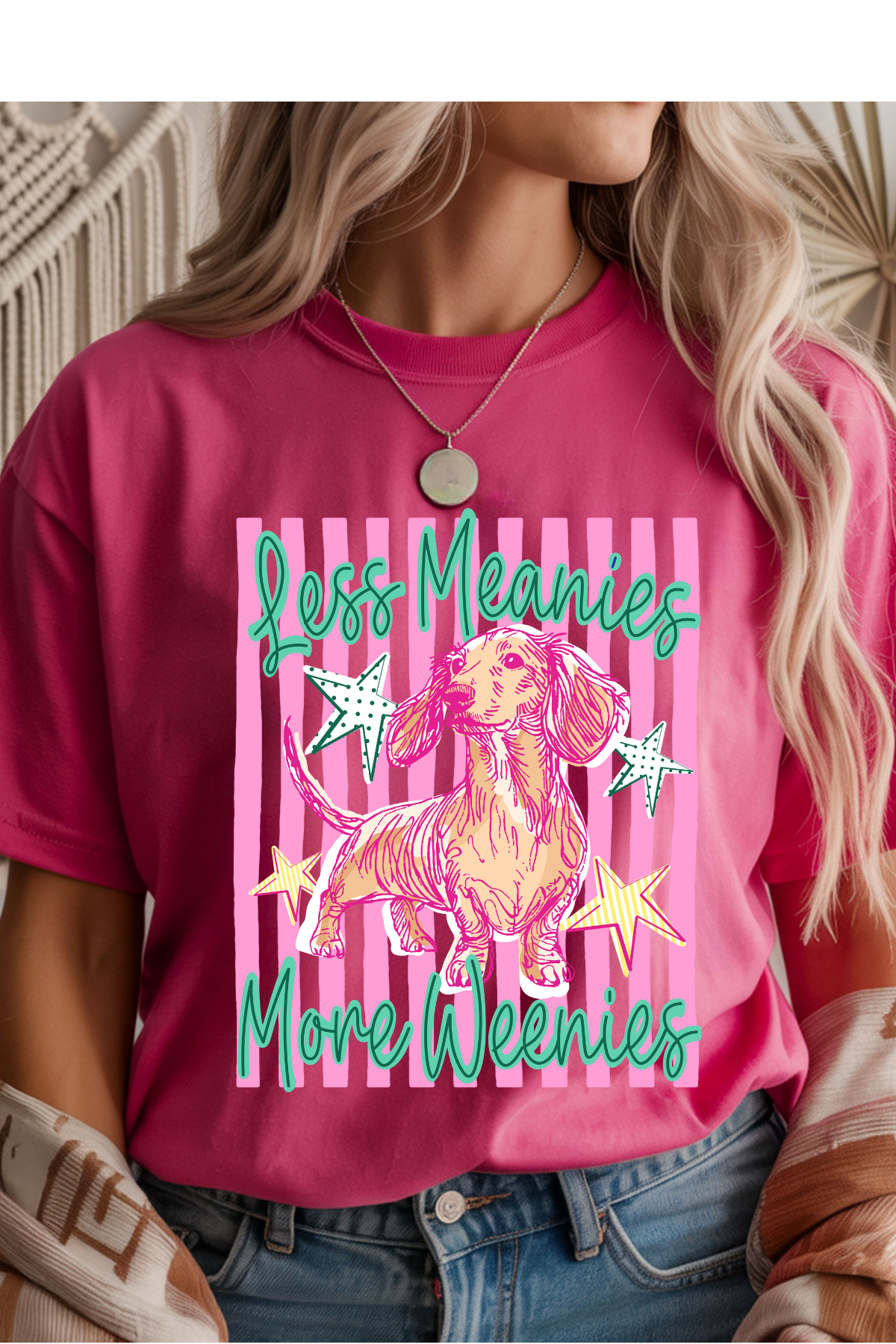 (6-22-26)Less Meanies More Weenies Graphic Tee