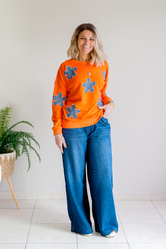 (1-14-26) Groovy Bloom Sweatshirt