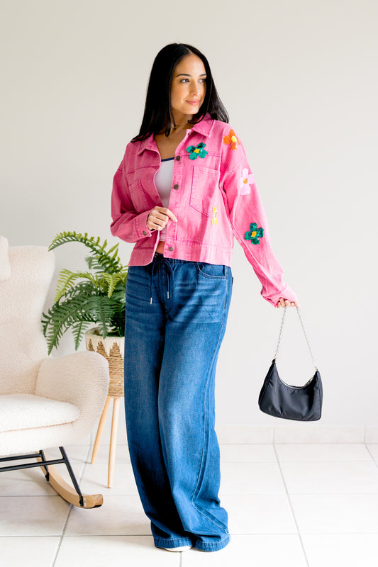 (1-14-26) Sequin Petal Pop Jacket