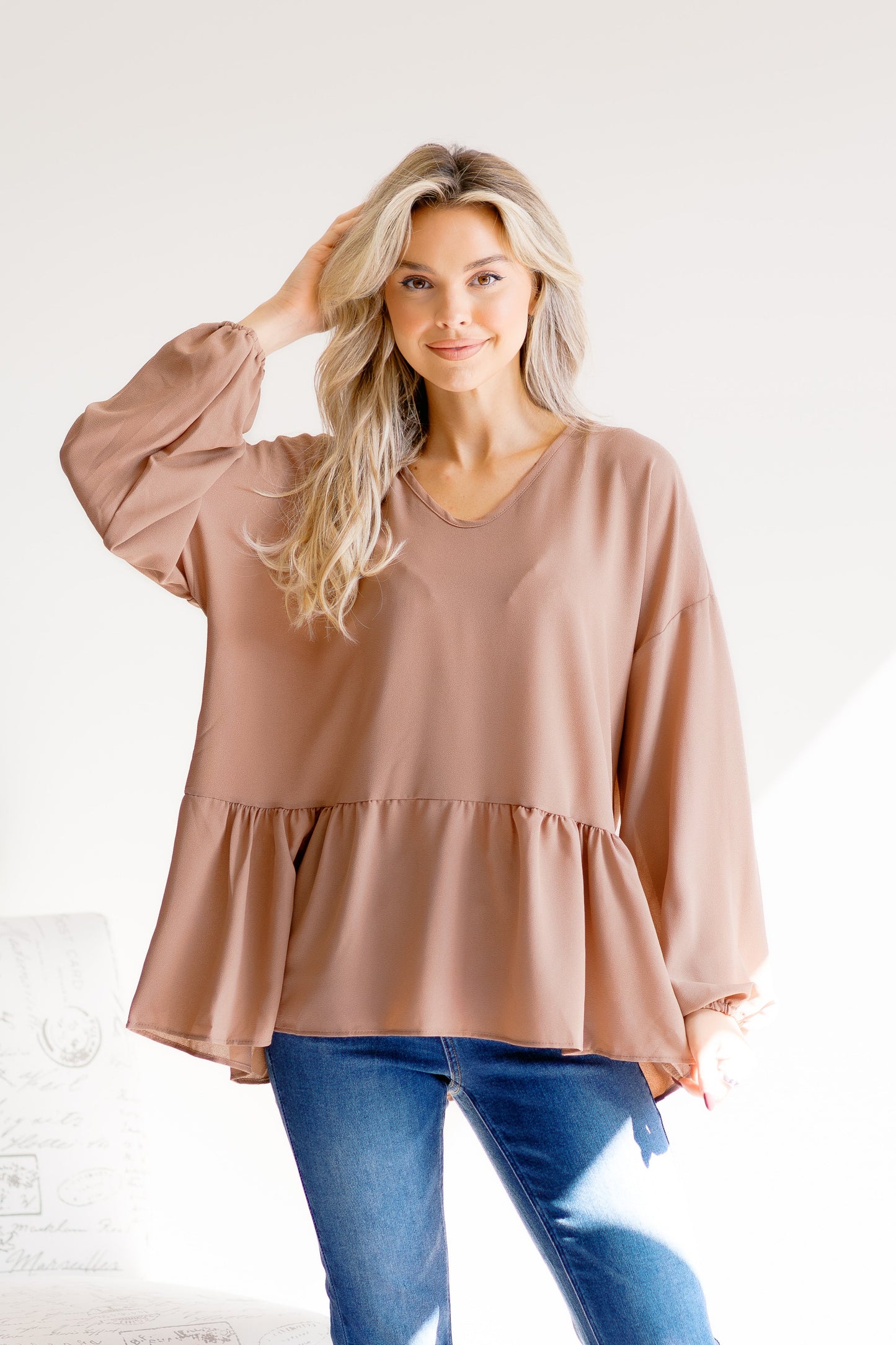 (9-24-25) Truffle Allure Peplum
