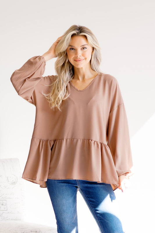 (9-24-25) Truffle Allure Peplum