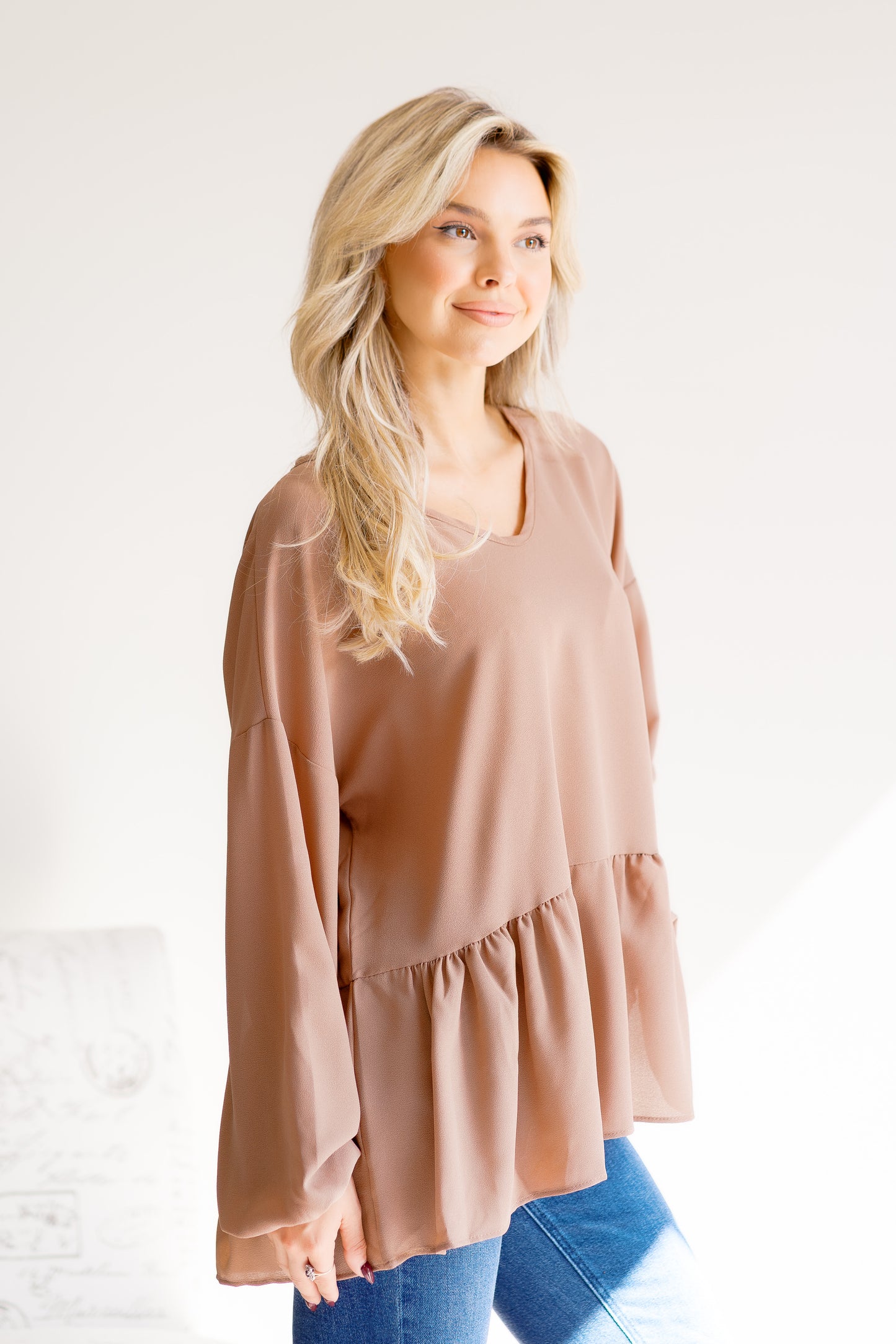 (9-24-25) Truffle Allure Peplum