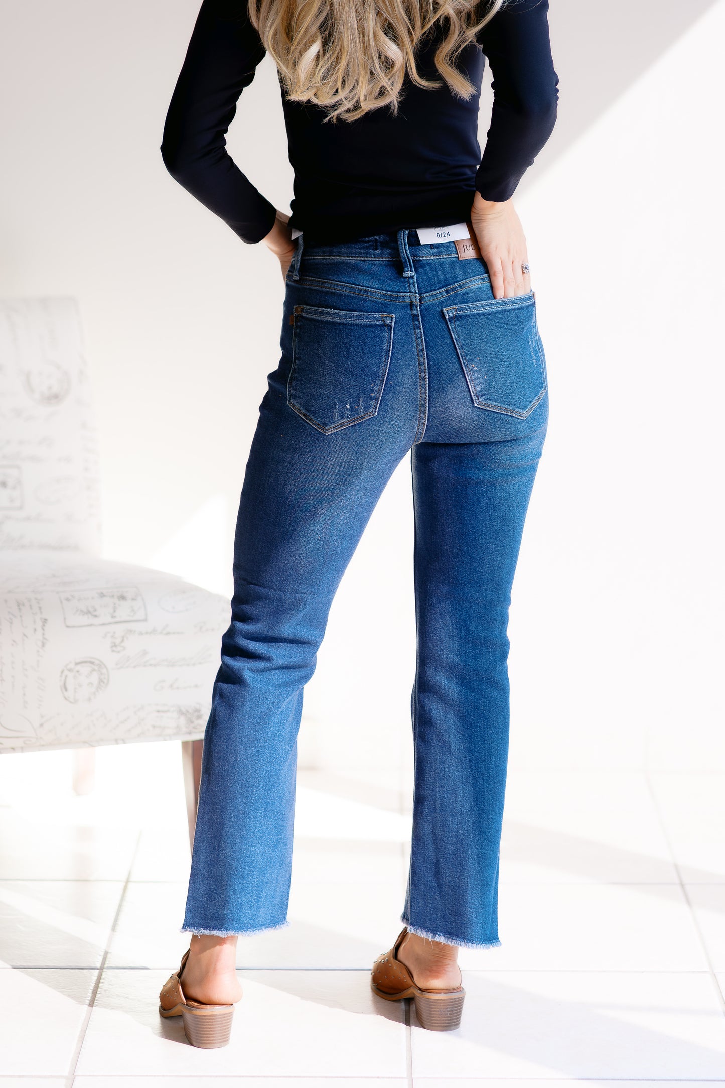 (9-24-25) Dark Roast Denim Judy Blue Flares