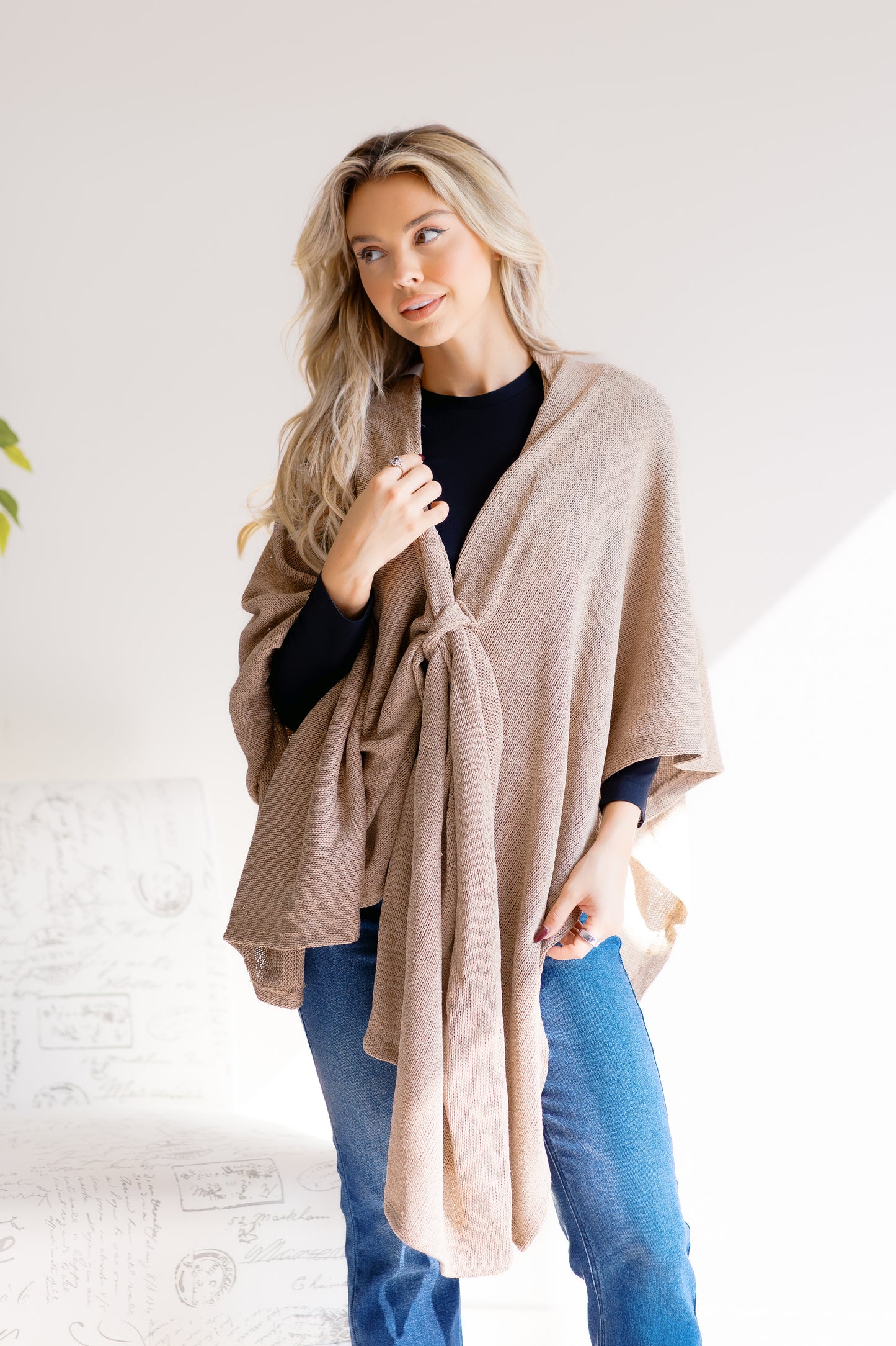 (9-24-25) Latte Luxe Poncho