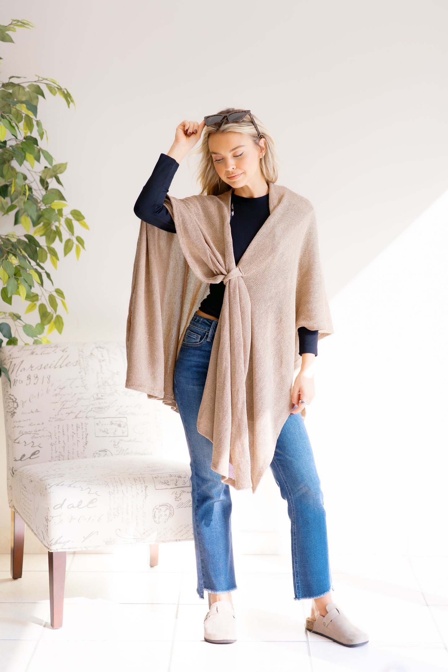 (9-24-25) Latte Luxe Poncho