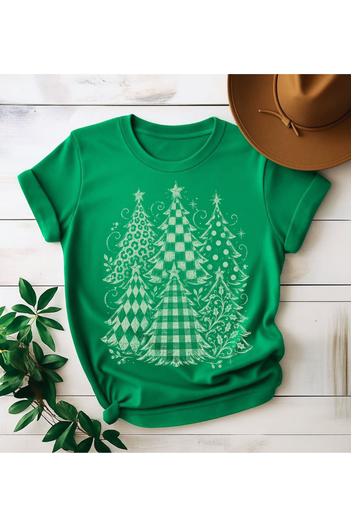 (10-26-26)Green Holiday Trees Graphic Tee