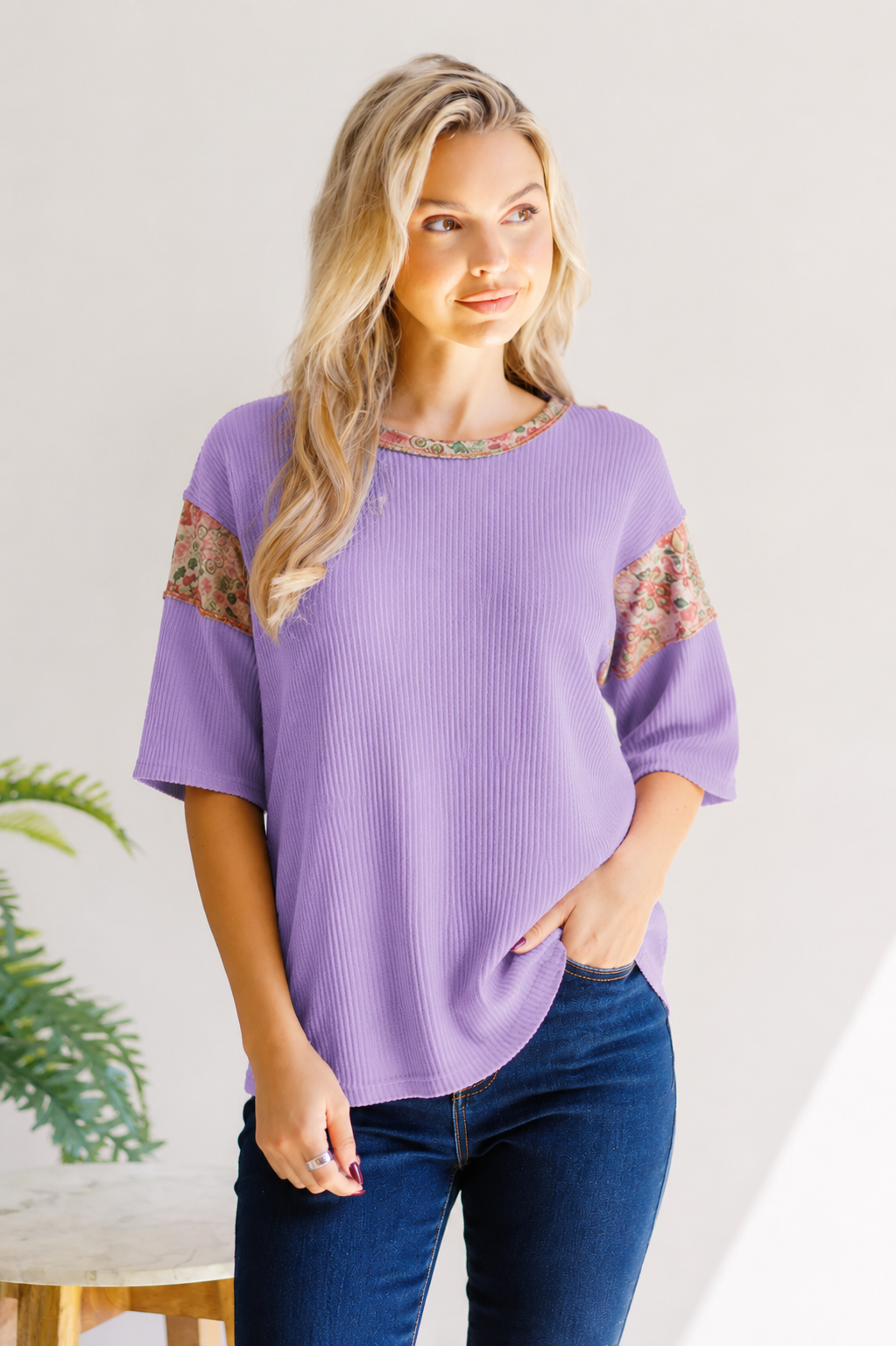 (6-24-26)Lavender Fields Top