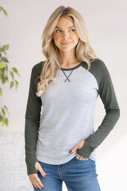 Look At The Time - Thumbhole Raglan