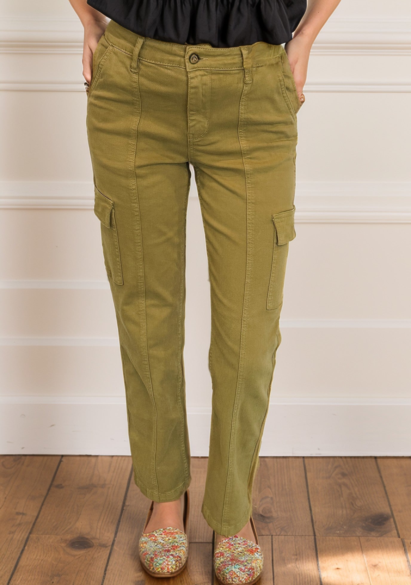 Matcha Babe - Judy Blue Cargo Jeans - boutique-ready denim, available for wholesale drop shipping from the USA.