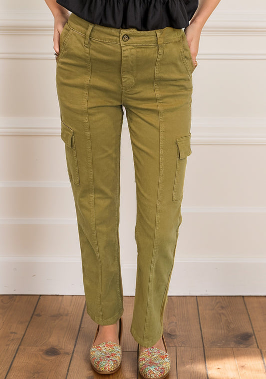 Matcha Babe - Judy Blue Cargo Jeans - boutique-ready denim, available for wholesale drop shipping from the USA.
