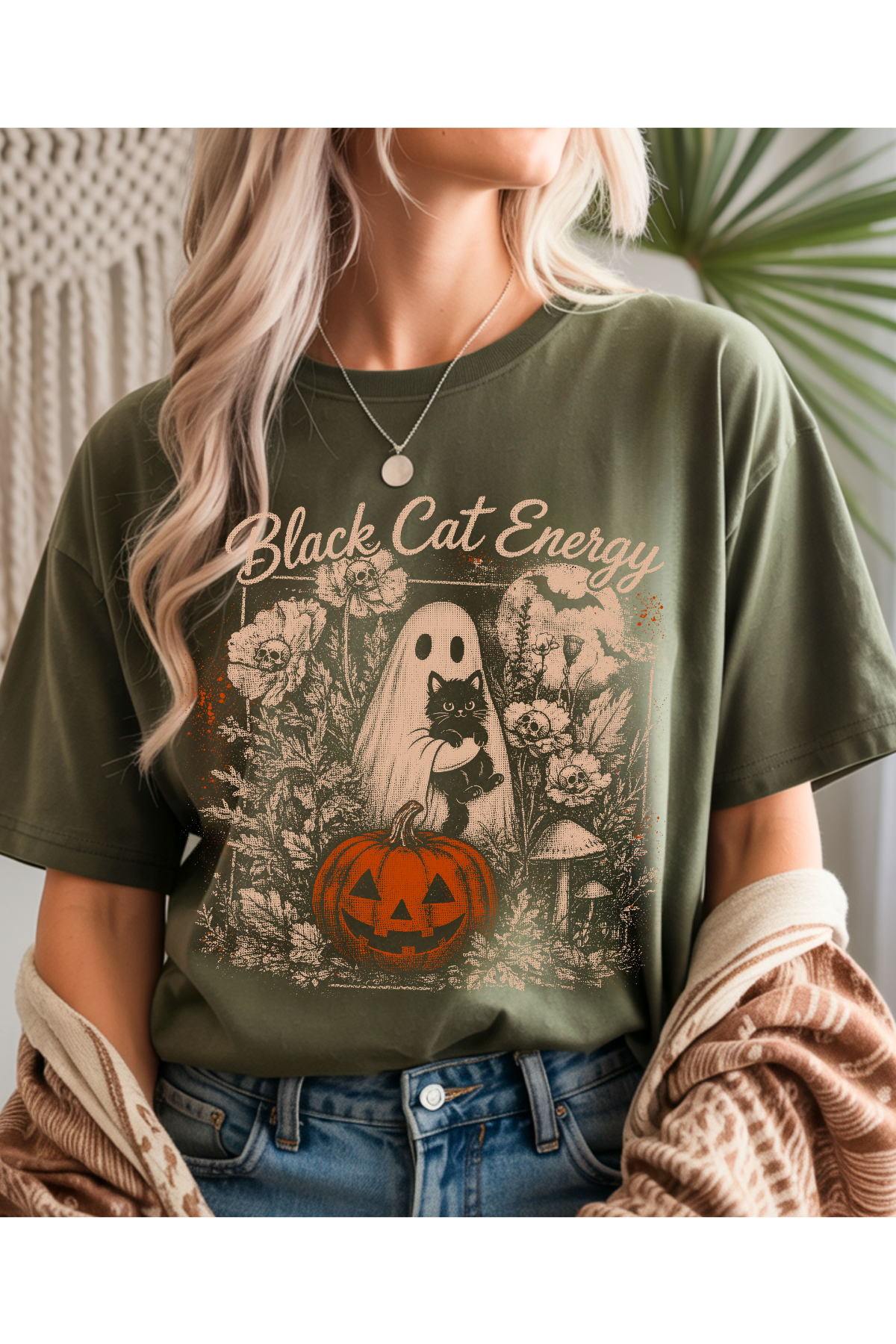 (9-14-26)Black Cat Energy Graphic Tee