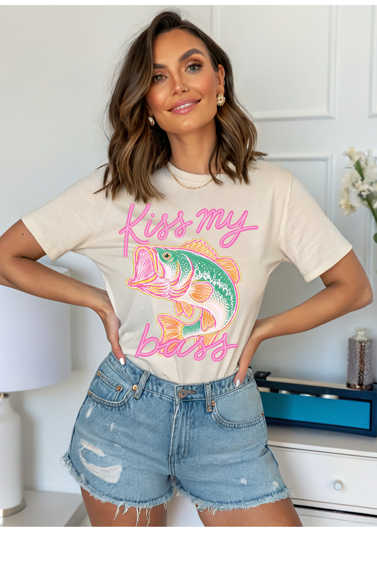 (5-25-26)Kiss My Bass Graphic Tee