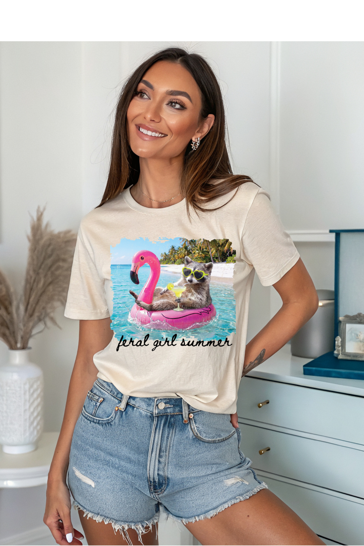 (6-15-26)Feral Girl Summer Graphic Tee